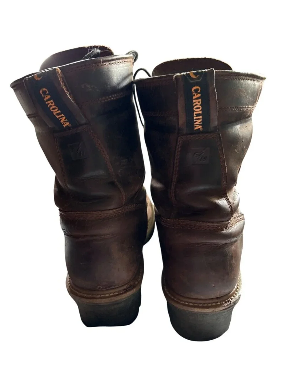Carolina Mens Waterproof Brown Leather Work Boots Size 10 Pre-Owned